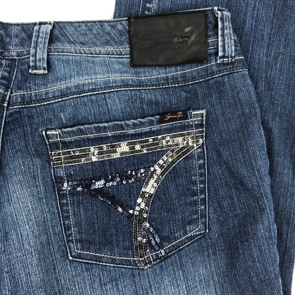 Seven7 Sequin Pocket Jeans, Size 18 - Picture 7 of 7